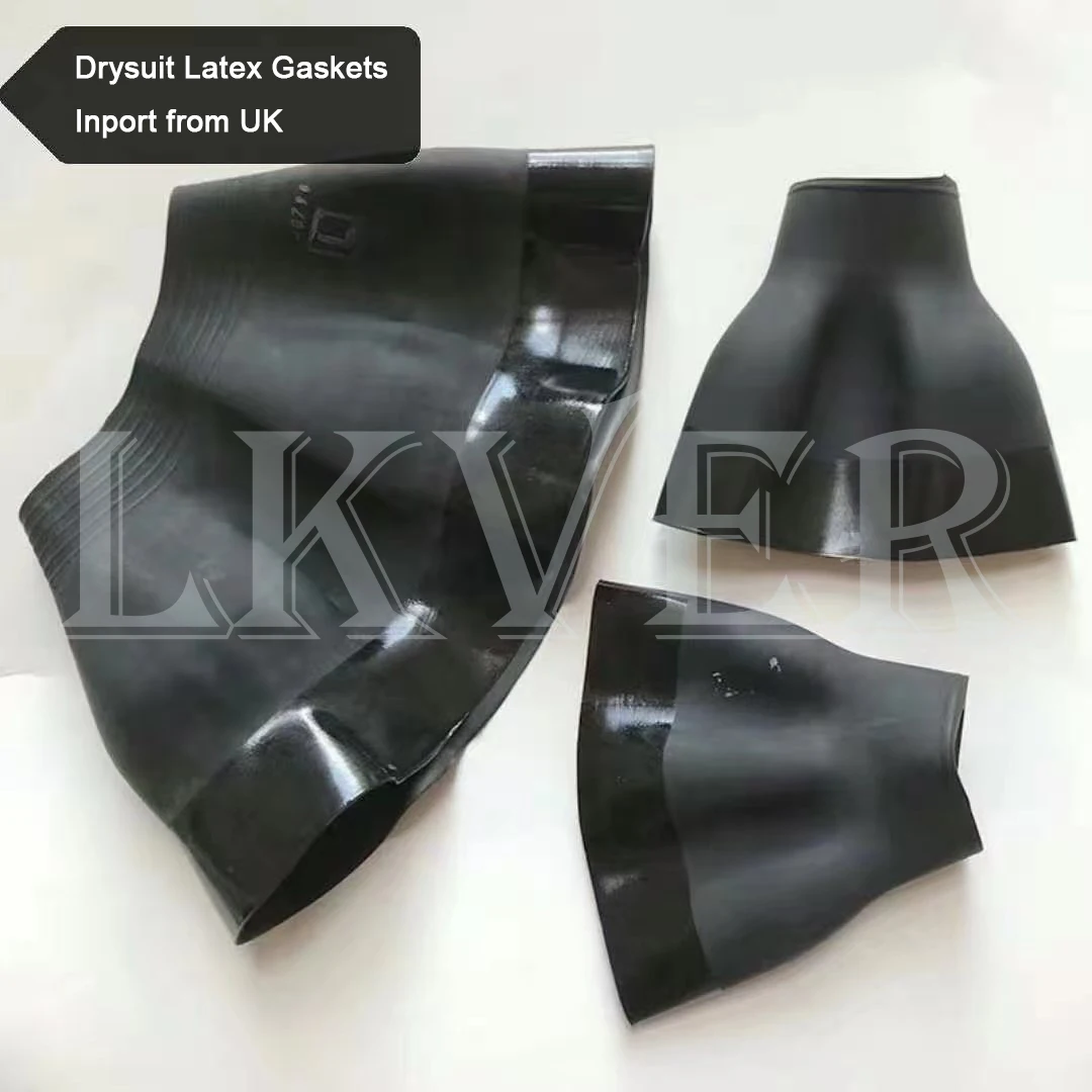 LKVER Kayak Dry Suit For Men Latex Gaskets on Neck and Wrist Dual-adjustable Overskirt, Hook-and-loop Neoprene Locks Down