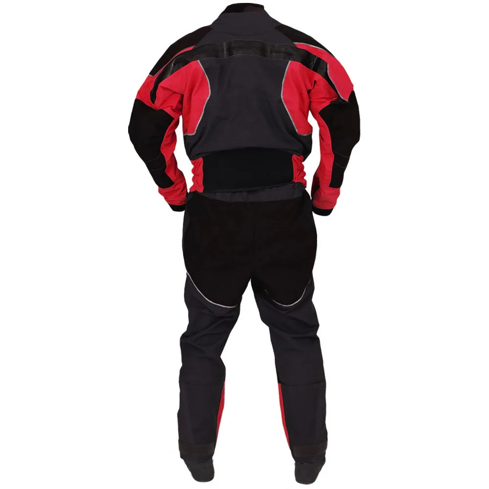 LKVER Kayak Dry Suit For Men Latex Gaskets on Neck and Wrist Dual-adjustable Overskirt, Hook-and-loop Neoprene Locks Down