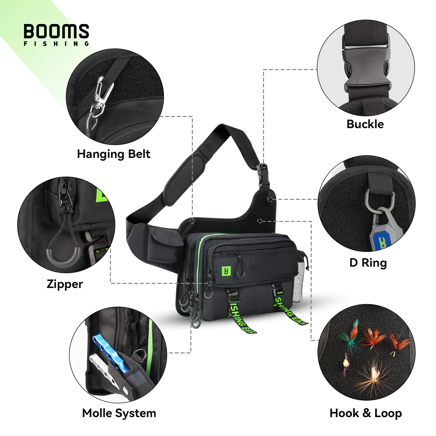 Booms Fishing IB1 Fishing Bag High-Capacity Tackle Storage Bags Large Sea Freshwater Backpack Carpfishing Professional Equipmen