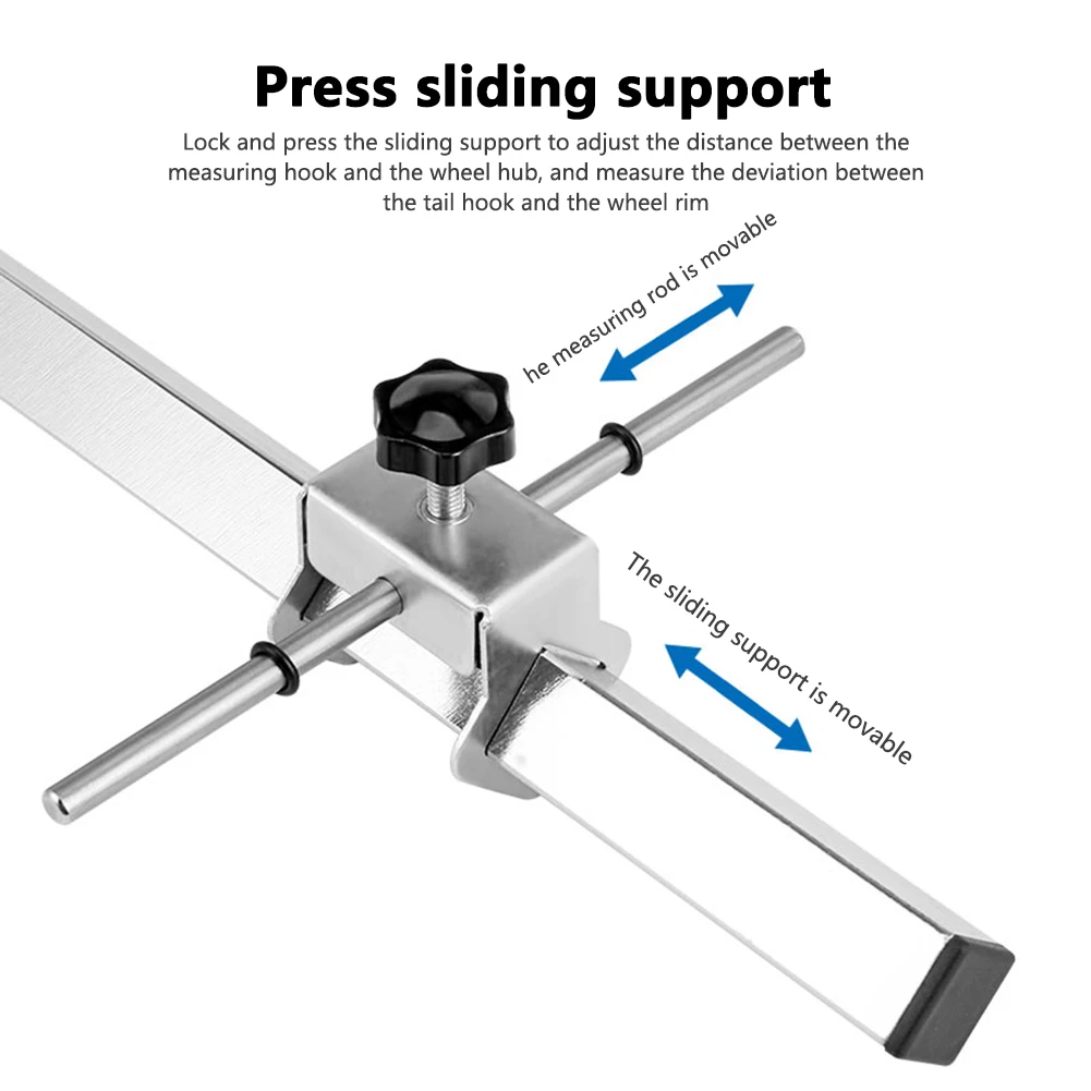 TOOPRE Bicycle Rear Derailleur Hanger Alignment Gauge Aluminium Alloy Straighten Tool for Mountain Road Bike 20-29'' Wheel