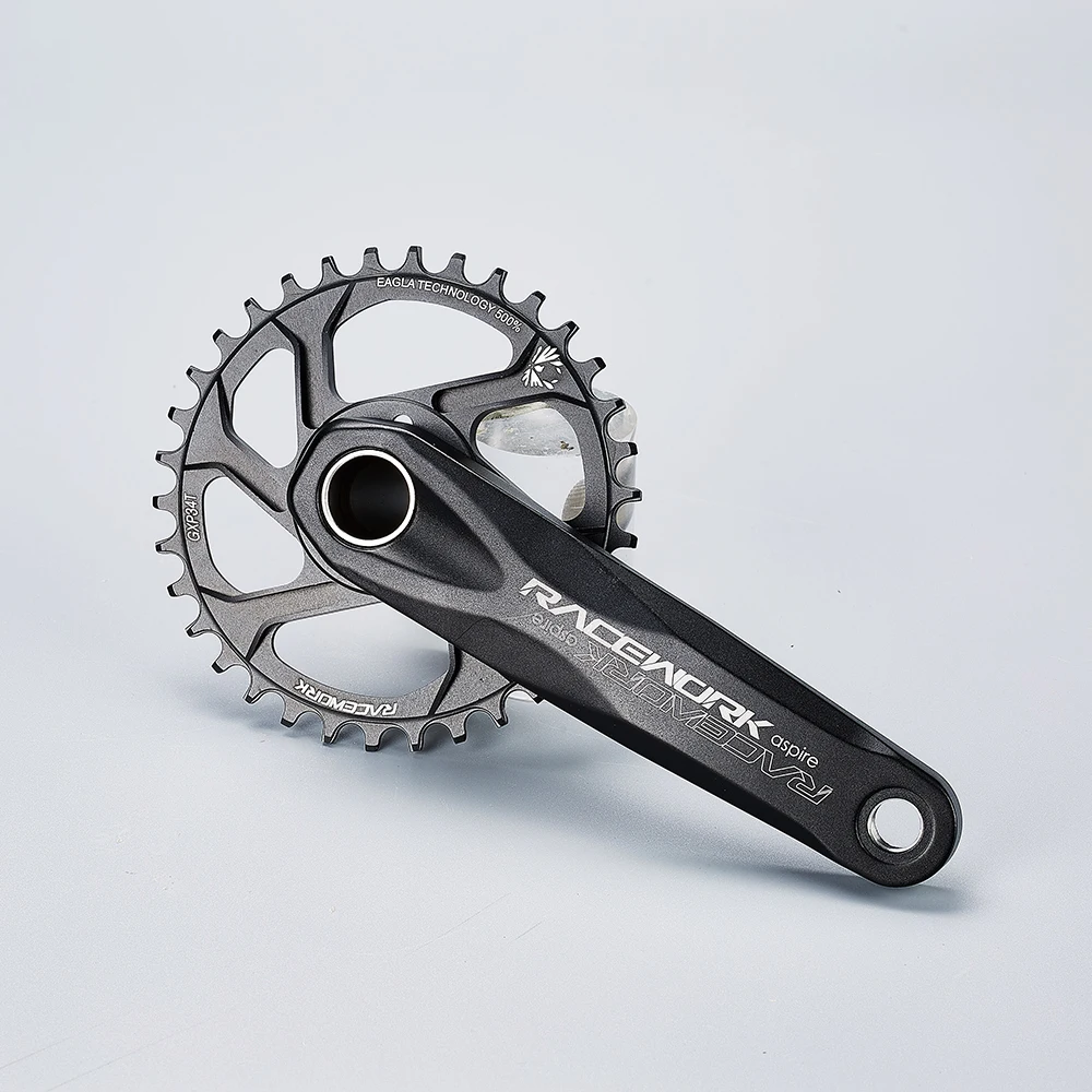 RACEWORK MTB Crankset 170/175mm Mountain Bike Crank Narrow Wide Chainring 32/34/36/38T 11/12S Bicycle Crankset Sprocket For GXP