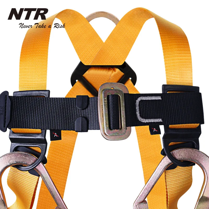 Rock Climbing Harness Full Body Safety Belt with 5 D-Ring Universal Aerial Work Protective Equipment