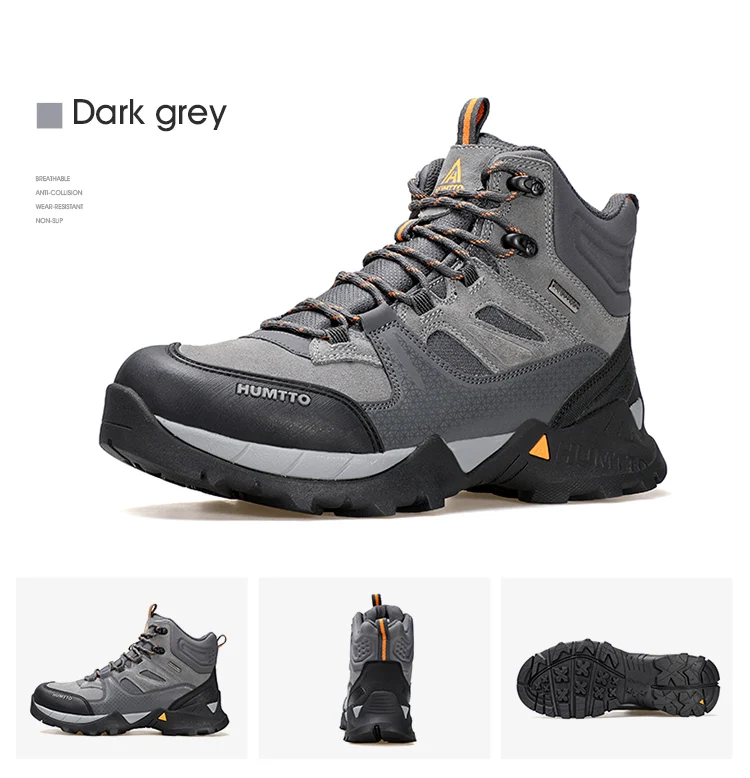 HUMTTO Waterproof Boots for Men Luxury Designer Outdoor Hiking Shoes Climbing Trekking Sneakers Leather Safety Mens Ankle Boots
