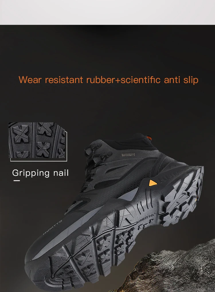 HUMTTO Waterproof Boots for Men Luxury Designer Outdoor Hiking Shoes Climbing Trekking Sneakers Leather Safety Mens Ankle Boots