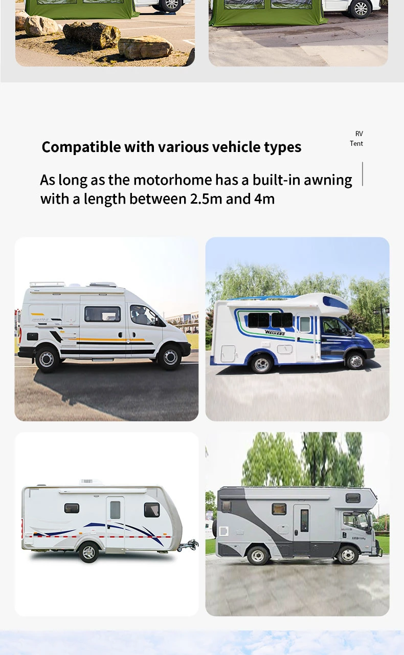 Caravan Awning Tent RV Screen Room Family Room Camper Privacy Room Sunshade Campervan Tent Outdoor Camping Shelter