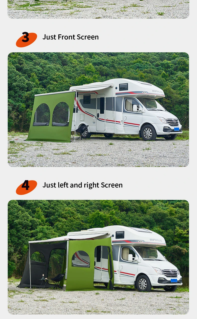 Caravan Awning Tent RV Screen Room Family Room Camper Privacy Room Sunshade Campervan Tent Outdoor Camping Shelter