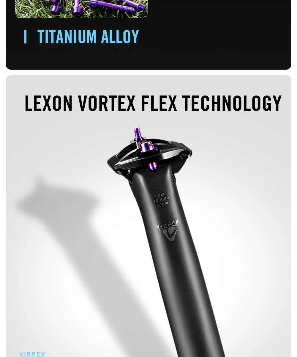 LEXON Ultralight 145g/155g Bicycle Seatpost Carbon 27.2/31.6mm Two Sizes MTB/Gravel/Road Bike Seating Tube 350mm Length Seatpost