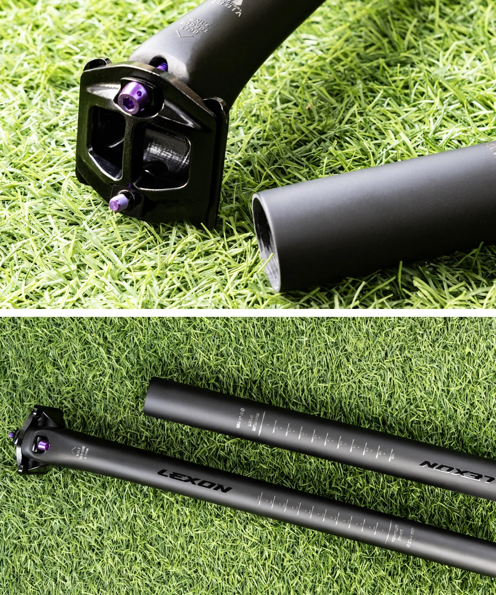 LEXON Ultralight 145g/155g Bicycle Seatpost Carbon 27.2/31.6mm Two Sizes MTB/Gravel/Road Bike Seating Tube 350mm Length Seatpost