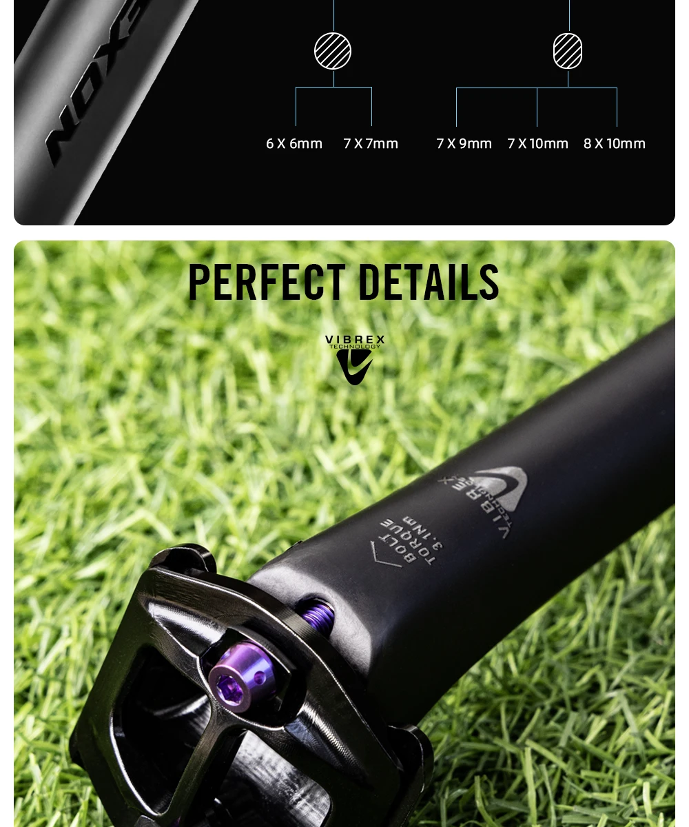 LEXON Ultralight 145g/155g Bicycle Seatpost Carbon 27.2/31.6mm Two Sizes MTB/Gravel/Road Bike Seating Tube 350mm Length Seatpost