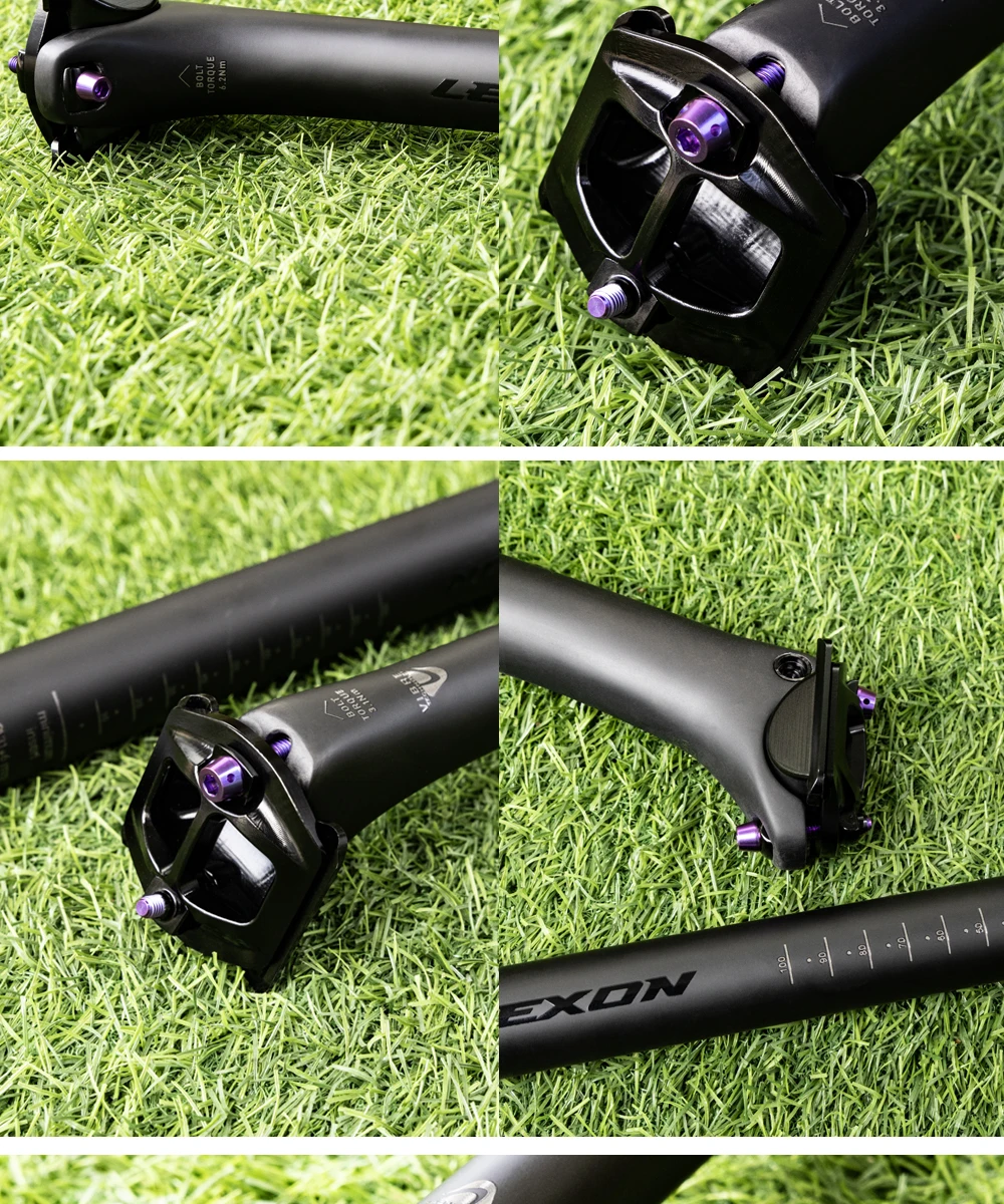 LEXON Ultralight 145g/155g Bicycle Seatpost Carbon 27.2/31.6mm Two Sizes MTB/Gravel/Road Bike Seating Tube 350mm Length Seatpost