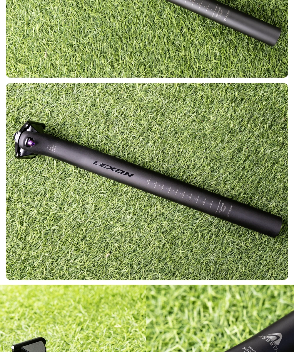 LEXON Ultralight 145g/155g Bicycle Seatpost Carbon 27.2/31.6mm Two Sizes MTB/Gravel/Road Bike Seating Tube 350mm Length Seatpost