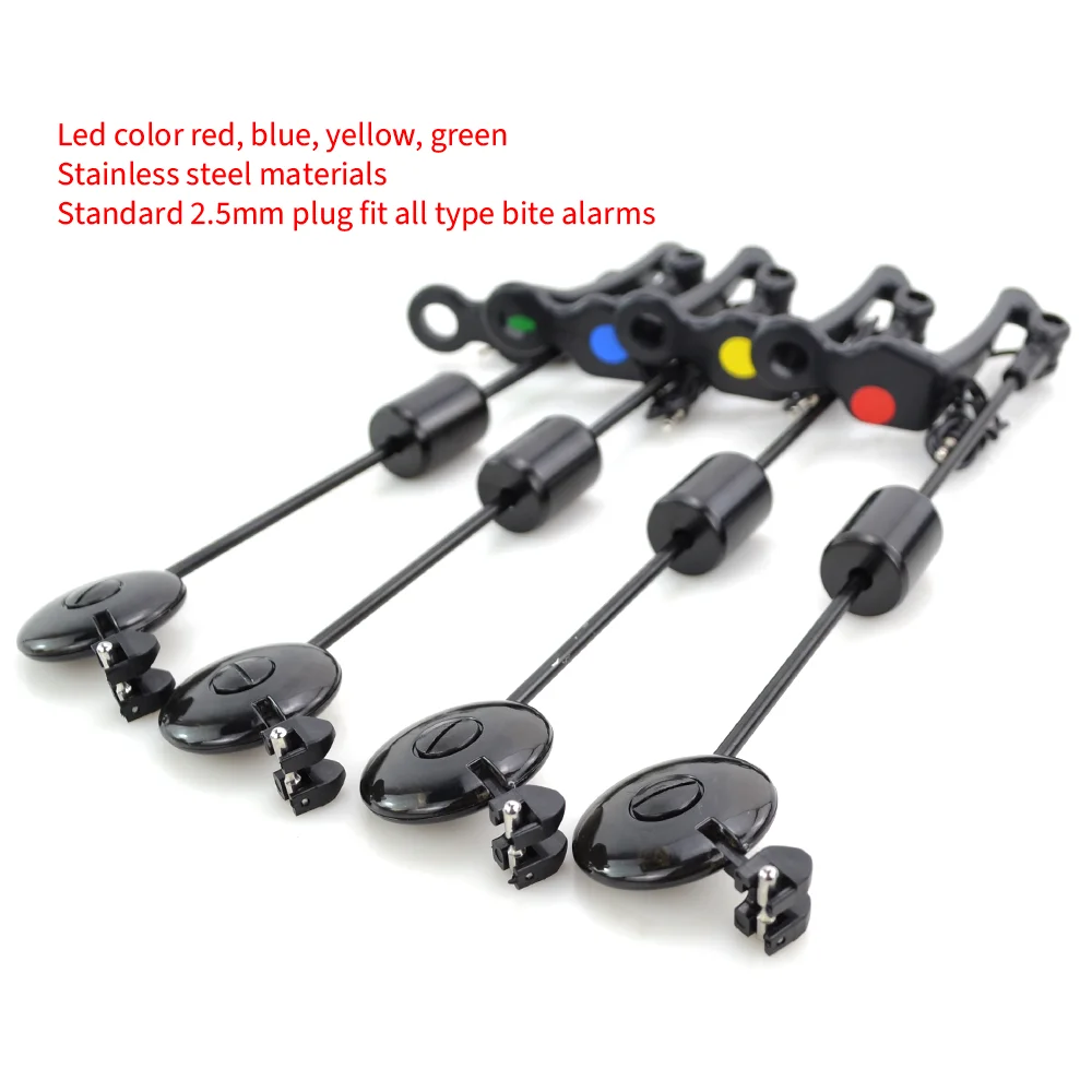 Hirisi LED Carp Fishing Swingers Drop Off Indicator 4 Color In Zipped Case Carp Fishing Equipment B2022