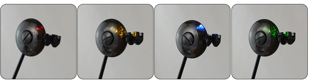 Hirisi LED Carp Fishing Swingers Drop Off Indicator 4 Color In Zipped Case Carp Fishing Equipment B2022