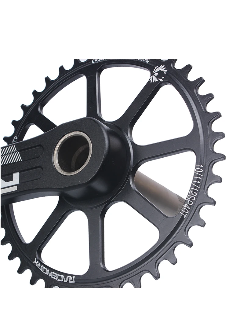 RACEWORK Road Bike Crankset 10/11/12 Speed 172.5/175mm Single Chainring 42/44T Wide And Narrow Sprocket CrankSet For GXP
