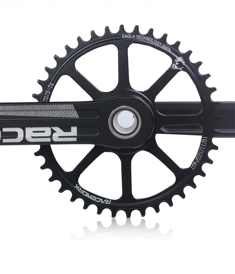 RACEWORK Road Bike Crankset 10/11/12 Speed 172.5/175mm Single Chainring 42/44T Wide And Narrow Sprocket CrankSet For GXP