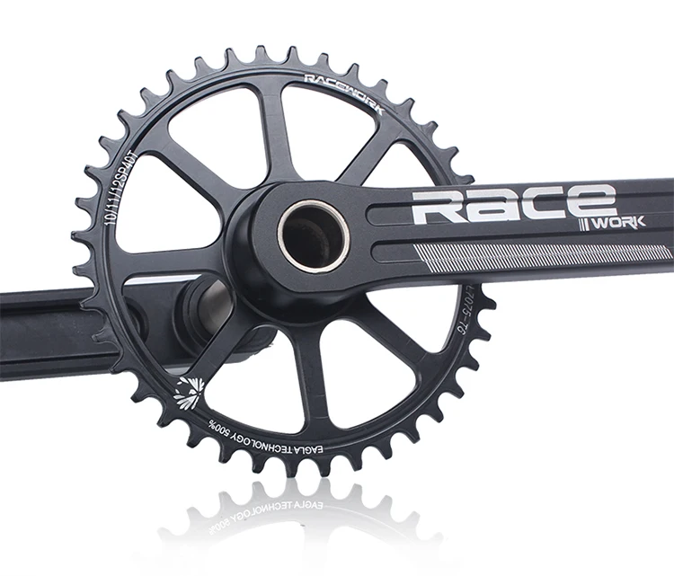 RACEWORK Road Bike Crankset 10/11/12 Speed 172.5/175mm Single Chainring 42/44T Wide And Narrow Sprocket CrankSet For GXP