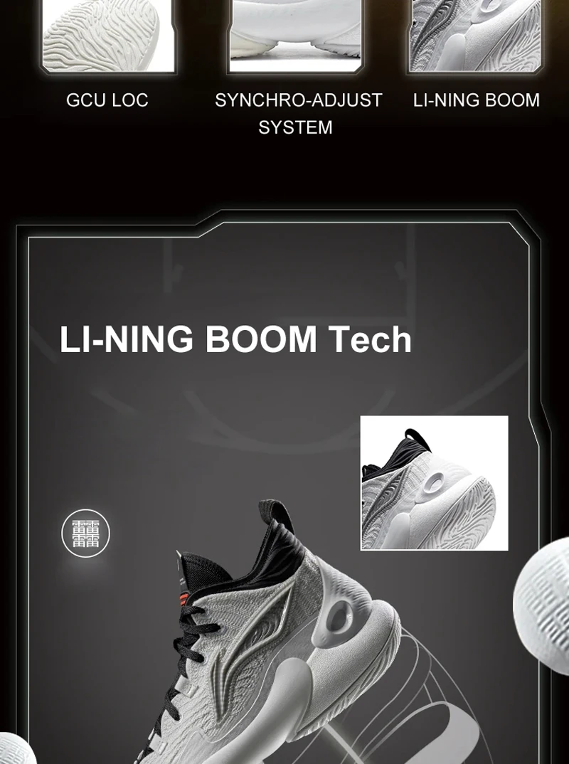 Li-Ning Men's YUSHUAI XVIII Professional Basketball Shoes BOOM Cushion SYNCHRO-ADJUSTSYSTEM Support Sport Shoes Sneakers ABAU009