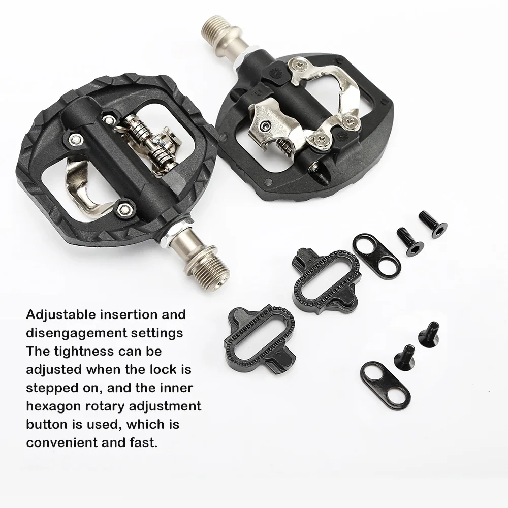 TANKE Mountain Bike Pedals 3 Sealed Bearing SPD Dual Clipless Flat & Lock Pedal Aluminum Cycling Pedals nylon cycling accessorie
