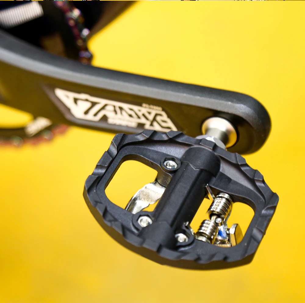 TANKE Mountain Bike Pedals 3 Sealed Bearing SPD Dual Clipless Flat & Lock Pedal Aluminum Cycling Pedals nylon cycling accessorie