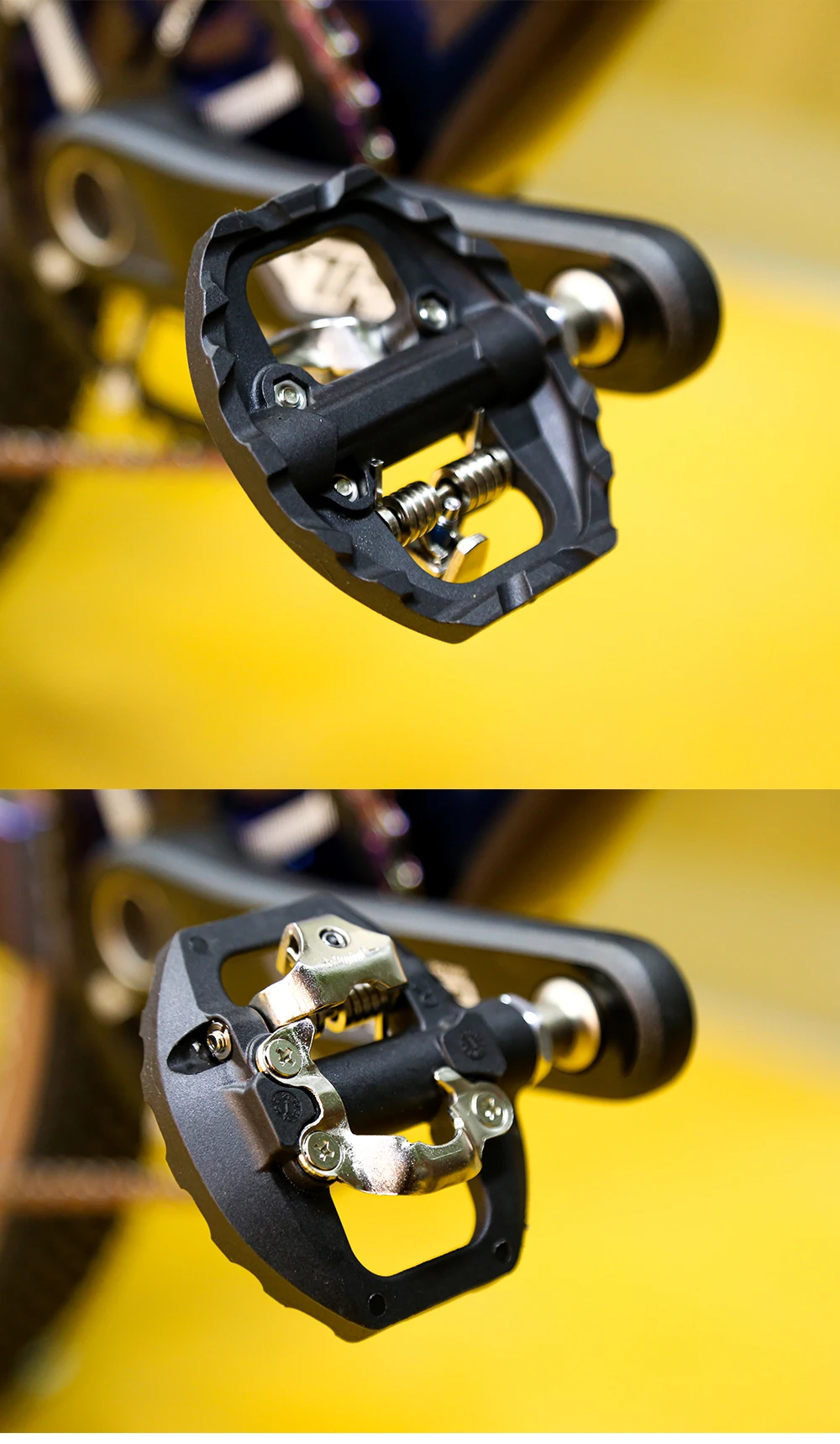 TANKE Mountain Bike Pedals 3 Sealed Bearing SPD Dual Clipless Flat & Lock Pedal Aluminum Cycling Pedals nylon cycling accessorie