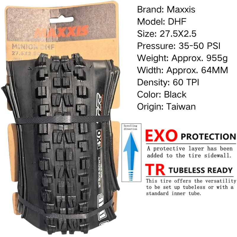 Maxxis Minion DHF (M301Ru) 26x2.3 27.5x2.3/2.5/2.8 29x2.3/2.5 Folding Downhill Tires For Mountain Bikes Are More Wear-resistant