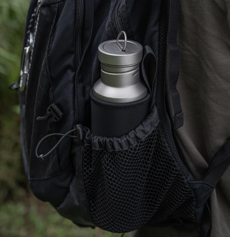 Boundless Voyage Titanium Water Bottle with Lid Wide Mouth Leak-Proof Reusable Sport Drinking Bottle for Camping 400/550/750ml