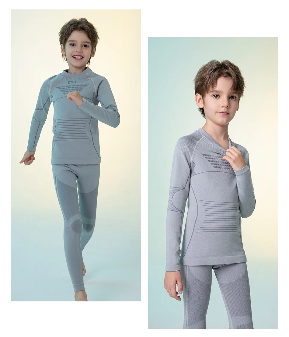 COPOZZ Children Winter Ski Thermal Underwear Sets Boys Girls Warm Breathable Thermo Underwear Johns Thermo Underwear For Kids