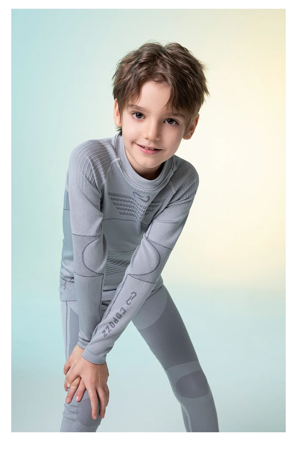 COPOZZ Children Winter Ski Thermal Underwear Sets Boys Girls Warm Breathable Thermo Underwear Johns Thermo Underwear For Kids