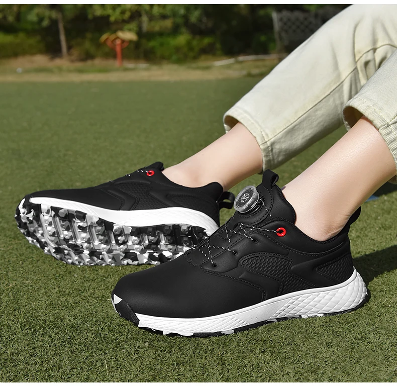 LiXingMing Golf Shoes Women Pink Professional Water proof Spikeless Golf Sport Shoes Outdoor Training Golf Walking Sneakers