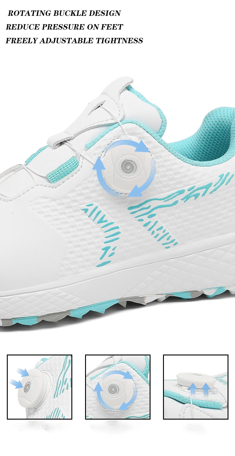 LiXingMing Golf Shoes Women Pink Professional Water proof Spikeless Golf Sport Shoes Outdoor Training Golf Walking Sneakers