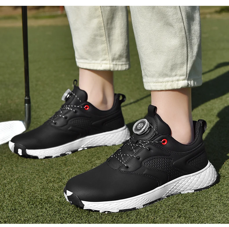 LiXingMing Golf Shoes Women Pink Professional Water proof Spikeless Golf Sport Shoes Outdoor Training Golf Walking Sneakers
