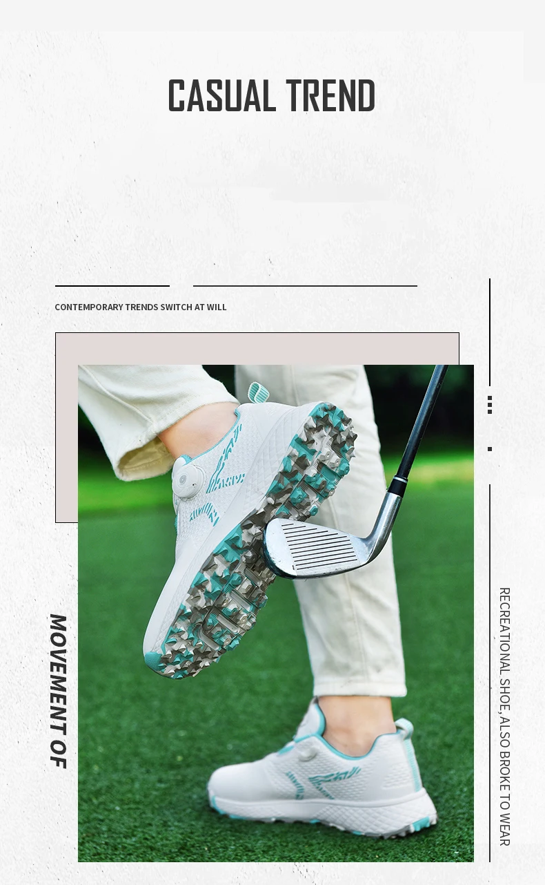 LiXingMing Golf Shoes Women Pink Professional Water proof Spikeless Golf Sport Shoes Outdoor Training Golf Walking Sneakers