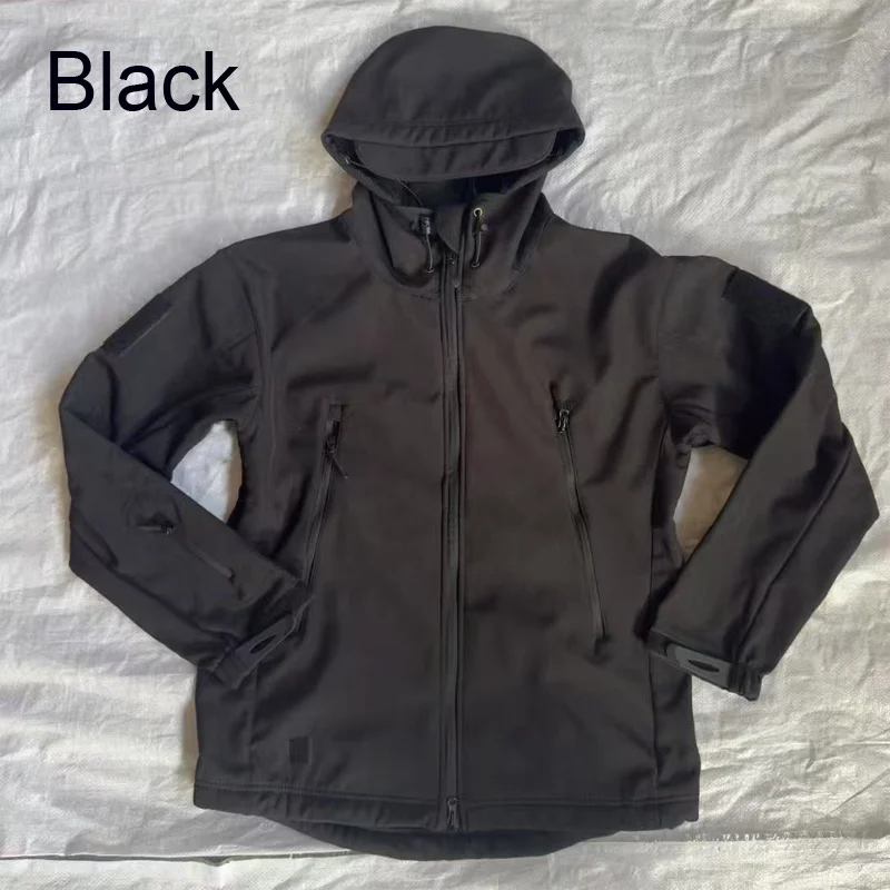 Men's Winter Autumn Softshell Fleece Jackets Windproof Outdoor Fishing Hiking Hunting Thermal Camping Cargo Coats Warm M-5XL