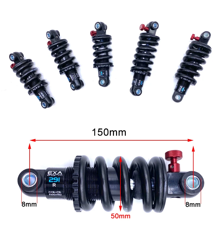 Bike Shock Absorber 291 R KS 125 150 mm Damper Adjustable Rear Impact Downhill DH CX MTB Electric Scooter Motocycles Exa Form