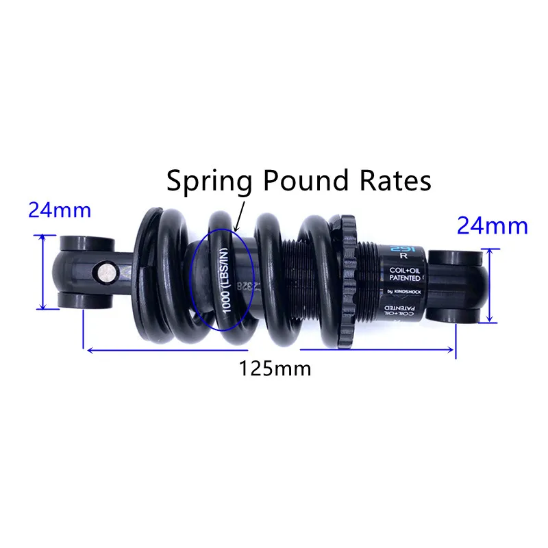 Bike Shock Absorber 291 R KS 125 150 mm Damper Adjustable Rear Impact Downhill DH CX MTB Electric Scooter Motocycles Exa Form