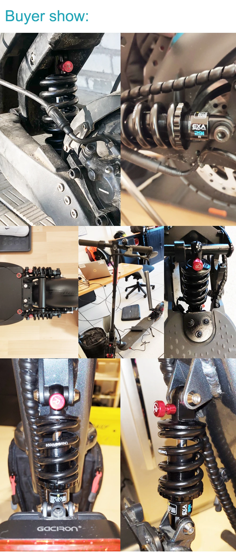 Bike Shock Absorber 291 R KS 125 150 mm Damper Adjustable Rear Impact Downhill DH CX MTB Electric Scooter Motocycles Exa Form