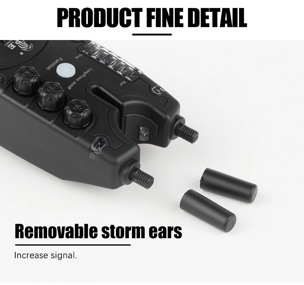 W.P.E 1set Carp Fishing Bait Alarm 4+1 Electronic Alert Luminous Indicator Fish Bell Carp Feeder Fishing LED Sound Wireless