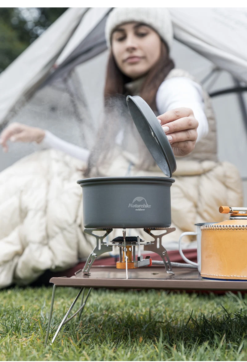 Naturehike Camping Pot Ultralight Camping Cooking Utensils Outdoor Tableware Pot Set Hiking Picnic Travel Cookware Camp Cooking