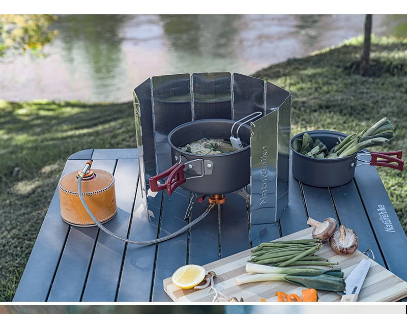 Naturehike Camping Pot Ultralight Camping Cooking Utensils Outdoor Tableware Pot Set Hiking Picnic Travel Cookware Camp Cooking