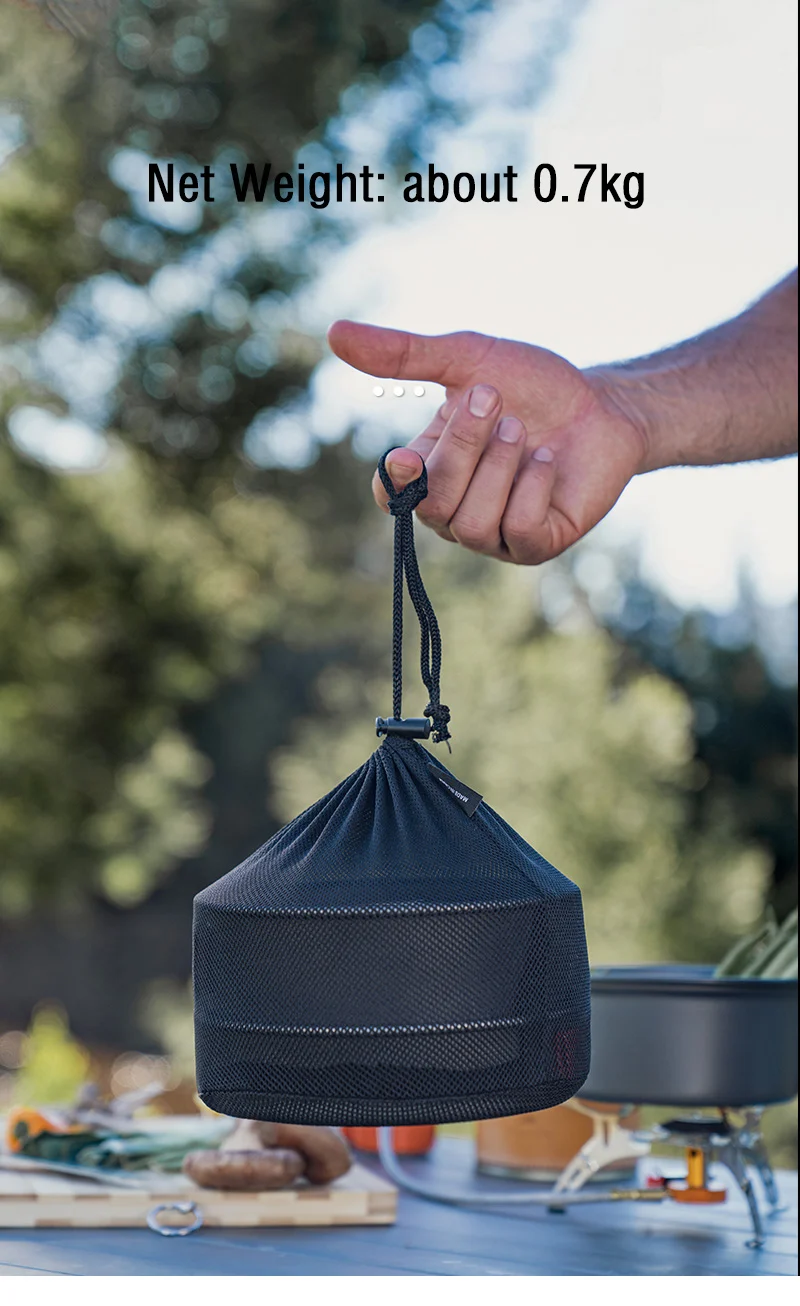 Naturehike Camping Pot Ultralight Camping Cooking Utensils Outdoor Tableware Pot Set Hiking Picnic Travel Cookware Camp Cooking