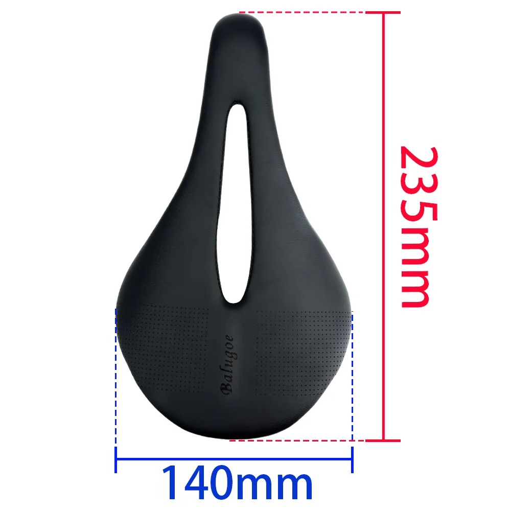 The New BALUGOE Carbon+Leather Road Bike Saddle MTB Bicycle Saddles Mountain Bike Racing Saddle PU Breathable Soft Seat Cushion