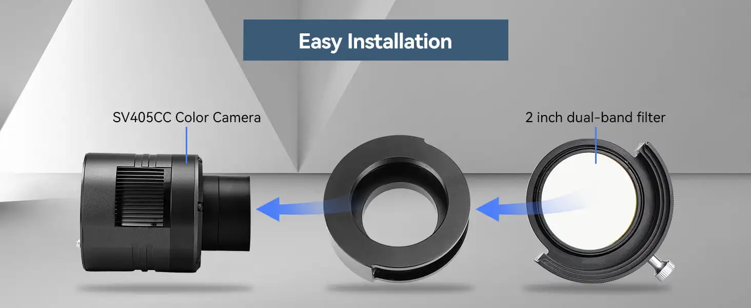 Svbony SV226 Filter Drawer Integrated Molding Nti-Light-Leaking Design with Holder for Filter Mounted Deep Sky Photography