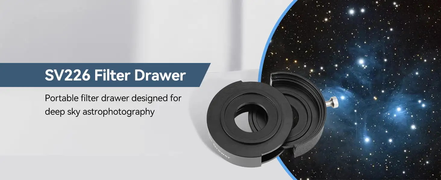 Svbony SV226 Filter Drawer Integrated Molding Nti-Light-Leaking Design with Holder for Filter Mounted Deep Sky Photography