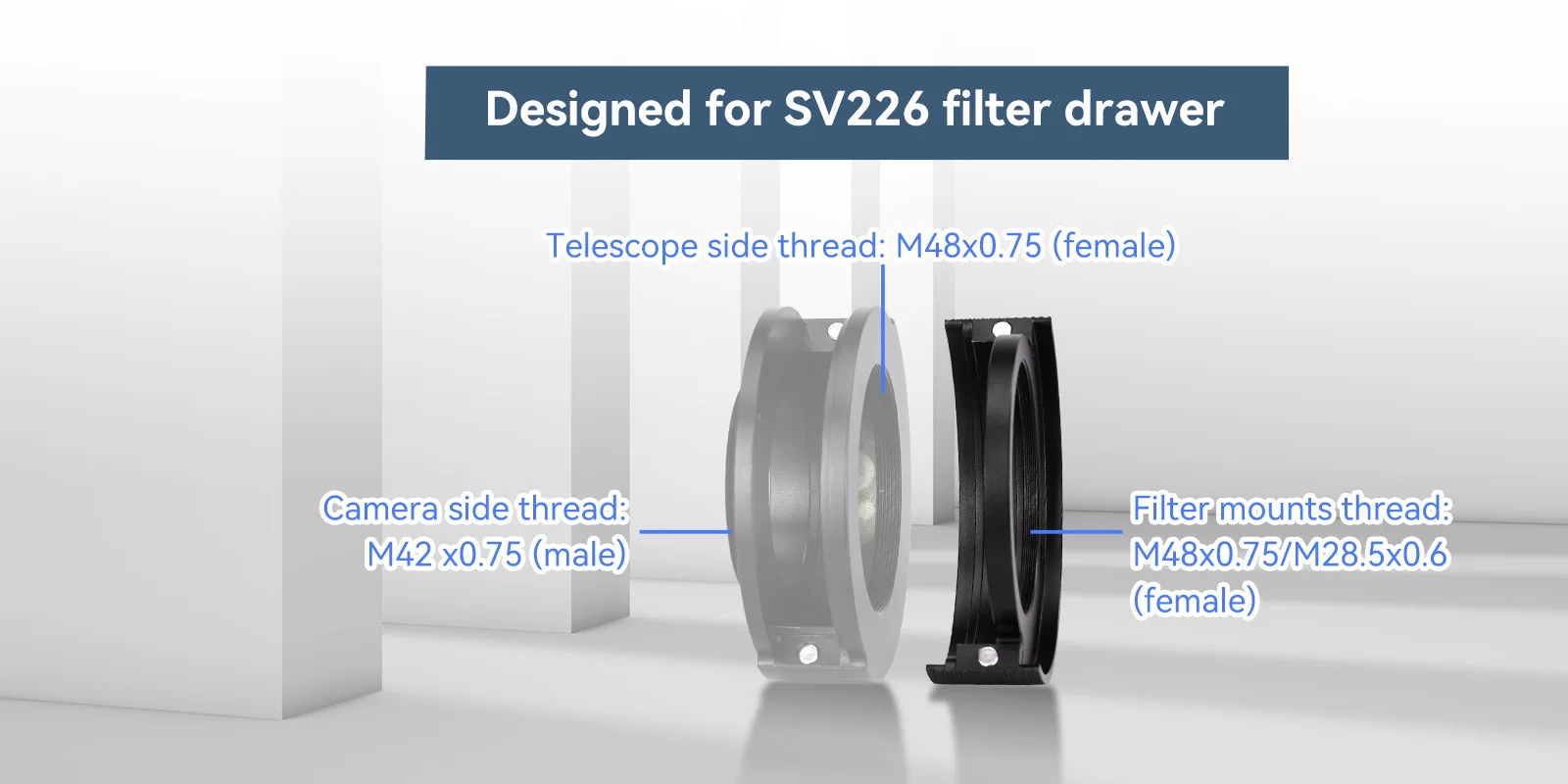 Svbony SV226 Filter Drawer Integrated Molding Nti-Light-Leaking Design with Holder for Filter Mounted Deep Sky Photography