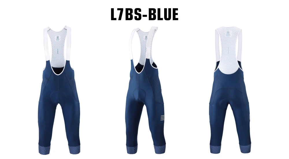 KEMALOCE Cycling Pants 3/4 Summer Anti-UV High End Gel Pad Bike Bib Pants 3/4 Solid Black/Grey/Blue Spring Bicycle Knicker
