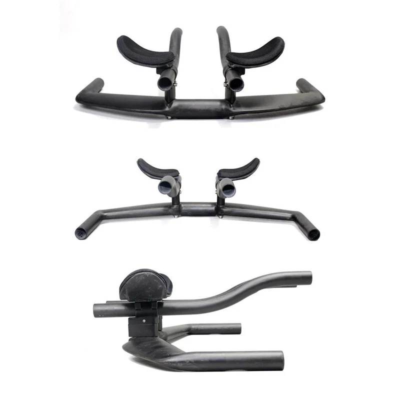 No Logo Full Carbon Handlebar Road Race Rest Handlebar TT Bar Triathlon Bar 22.2/31.8mm Time Trial Handles Only Bar