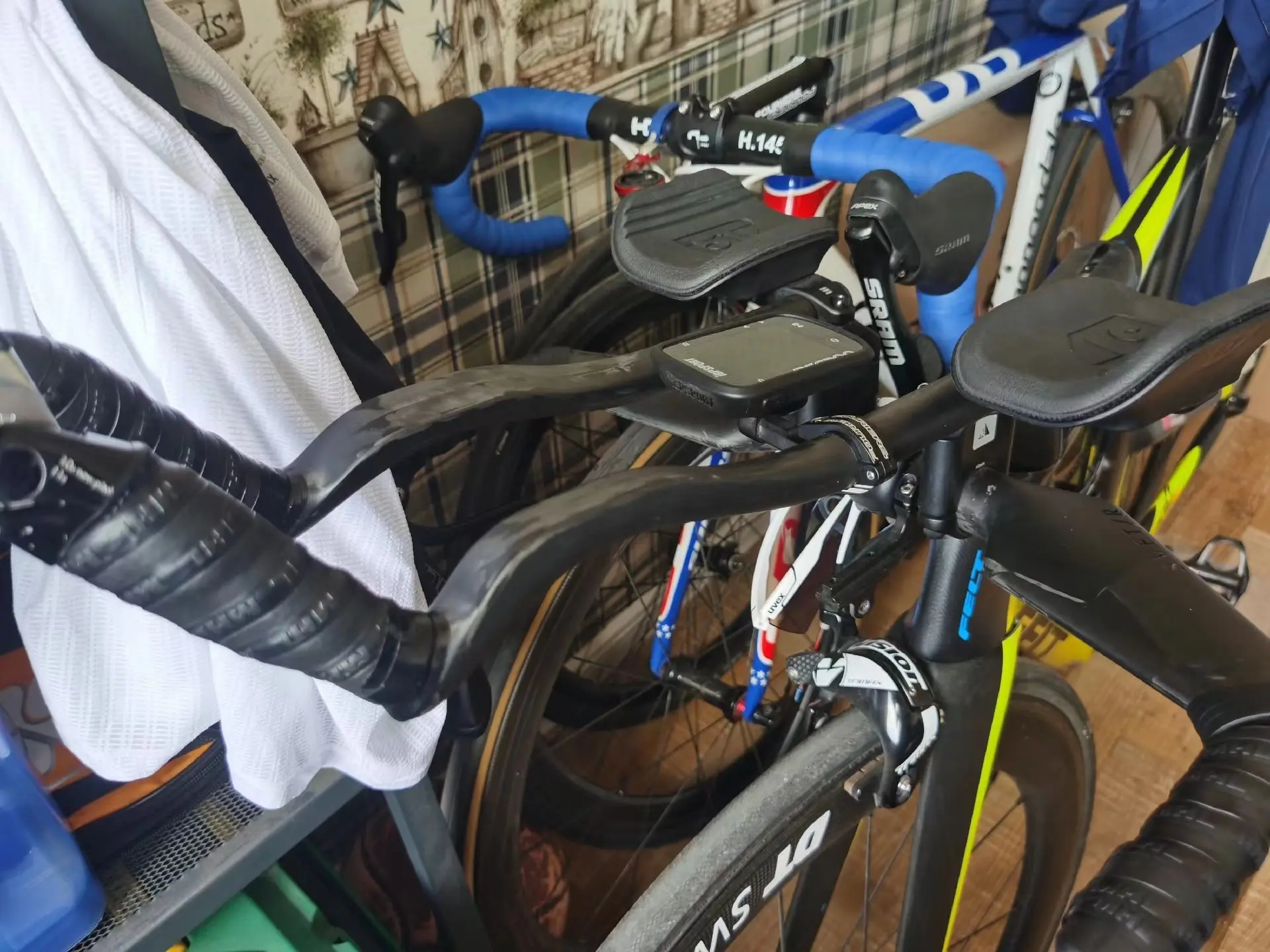 No Logo Full Carbon Handlebar Road Race Rest Handlebar TT Bar Triathlon Bar 22.2/31.8mm Time Trial Handles Only Bar