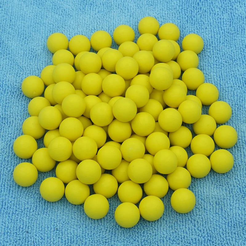 100 X. 68 Cal Paintball for Self Defense and Practice, Reusable .68 Caliber Ammo Solid Rubber Balls Projectile Fit for T4E HDR