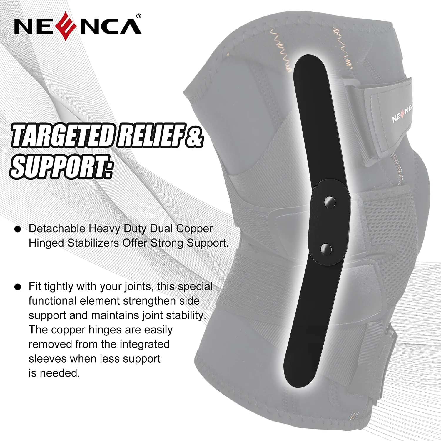 Hinged Knee Brace for Knee Pain with Side Stabilizers Women Men Knee Pad Meniscus Tear Patella Gel Pads Knee Support ACL MCL