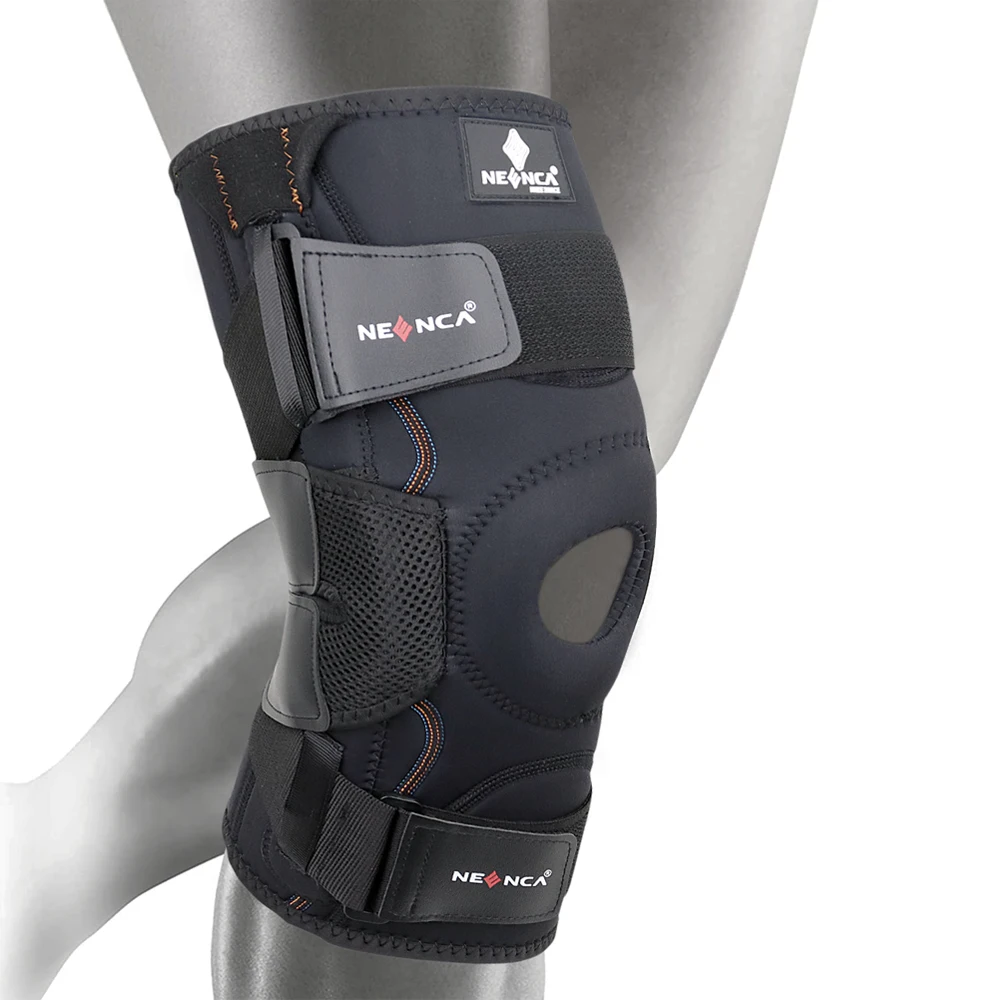 Hinged Knee Brace for Knee Pain with Side Stabilizers Women Men Knee Pad Meniscus Tear Patella Gel Pads Knee Support ACL MCL